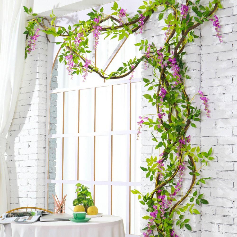10PCS Ceiling Hanging Wisteria Artificial Flower Multicolor Fake Wisteria Flower  Wedding Decoration