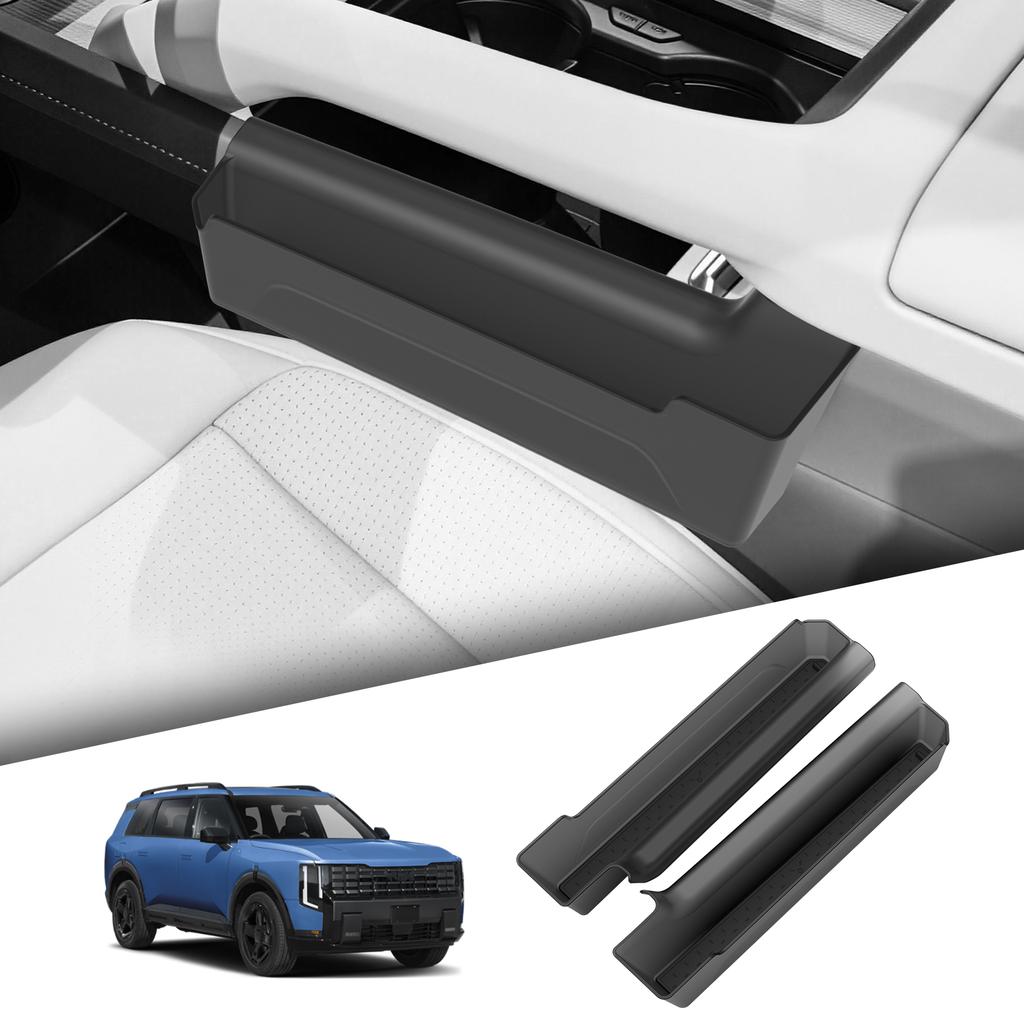 LUCKEASY for Kia Telluride 2027+ Center Console Left Right Hnging Box Organizer Storage Box Car Accessories Transparent Black