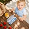 304 Stainless Steel Baby Cutlery Set Fork Spoon with Portable Storage Case Three Piece Set Safe Durable Infant Feeding Utensils