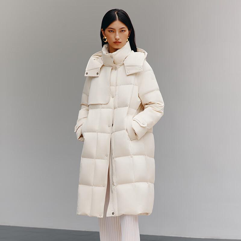 Ellenai Women's Long Quilted 90% Goose Down Winter Jacket