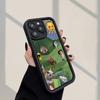 Creative Cat and Dog Pattern Phone Case Suitable for iPhone 17 16 15 14 13 12 11 Pro/Max/Plus Anti Drop and Shockproof