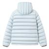 Warm, windproof, temperature-locking, lightweight hooded rib down jacket