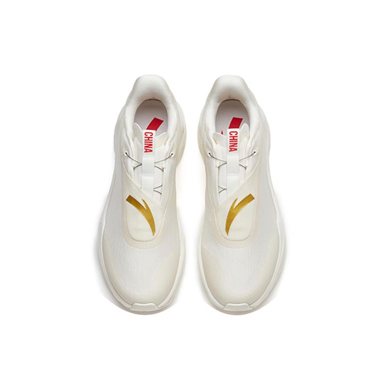 New Anta Cushioning Anti Slip And Wear Resistant Low Top Running Shoes Men's White 112215501A-1
