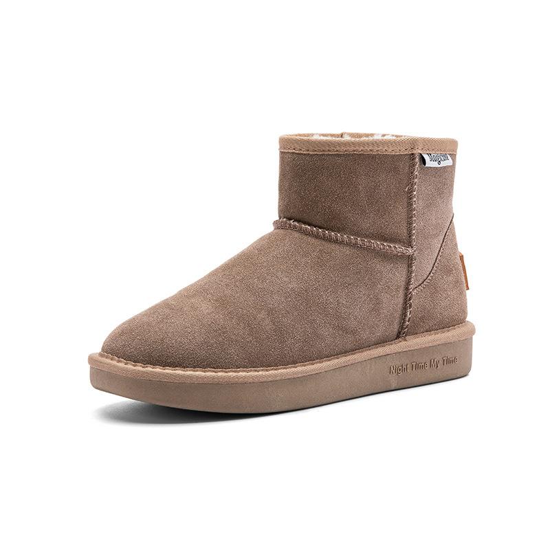 Augustus snow boots autumn and winter new velvet thickened short boots platform casual comfortable bread cotton shoes