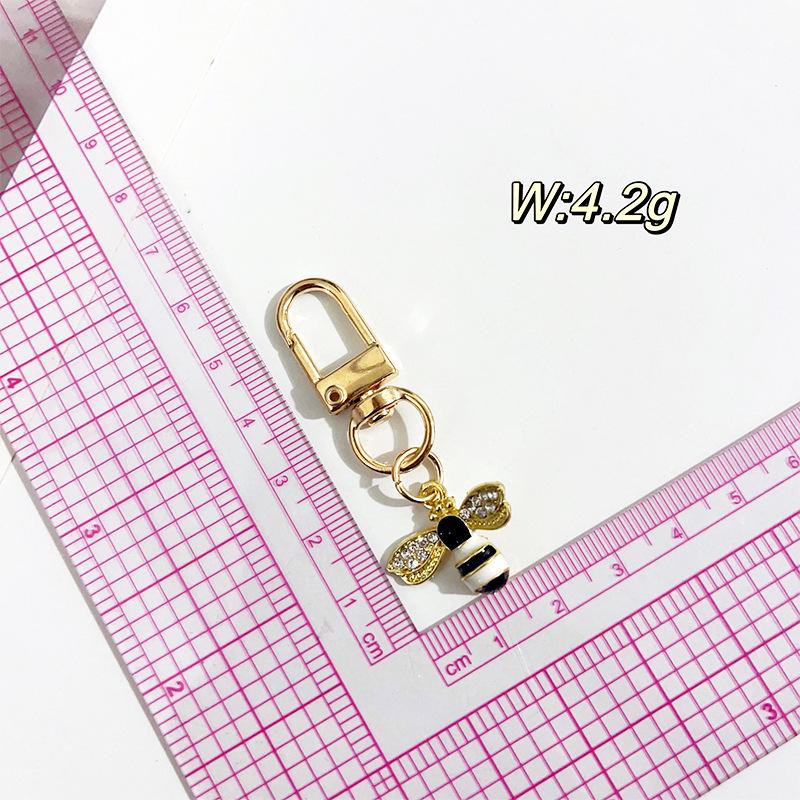 Exquisite Rhinestone Mini Bee Keychain - Women's Bag Charm