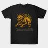 Men Black Print T-shirt Chalupacabra No-Cut Transfer Paper Print Cotton Tshirt