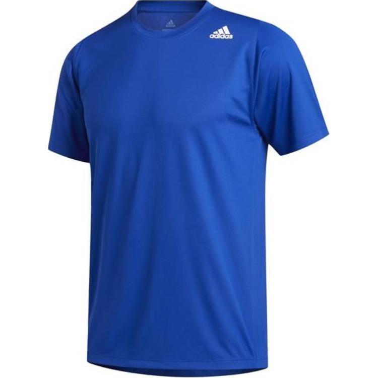 Adidas Solid Logo Sport Crew Neck Short Sleeve T-Shirt Men Tops Royal-Blue GC8345