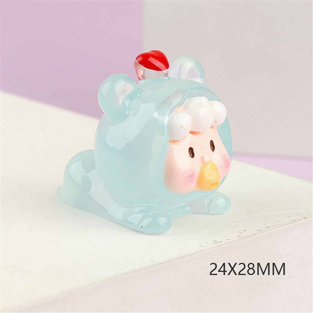 

Мультяшные светящиеся украшения Kawaii Компьютерный монитор телевизора Лежащая кукла Украшения из смолы для поделок Интерьер автомобиля Микропейзаж 01