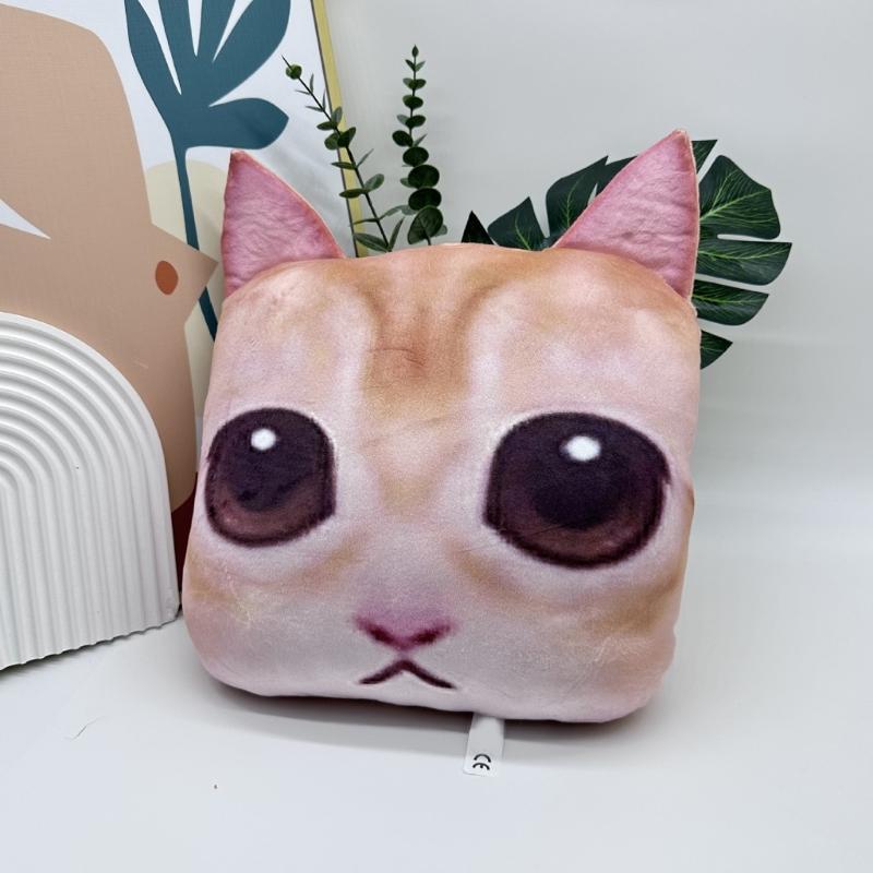 Cuddly Animals Plushie Throw Pillow El Gato Animals Plush Soft Stuffed Felines for Snuggles Play Used for Home Decors