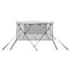 3 Bow Bimini Top with Mesh Side Panels 183 x (170 182) x 137 cm