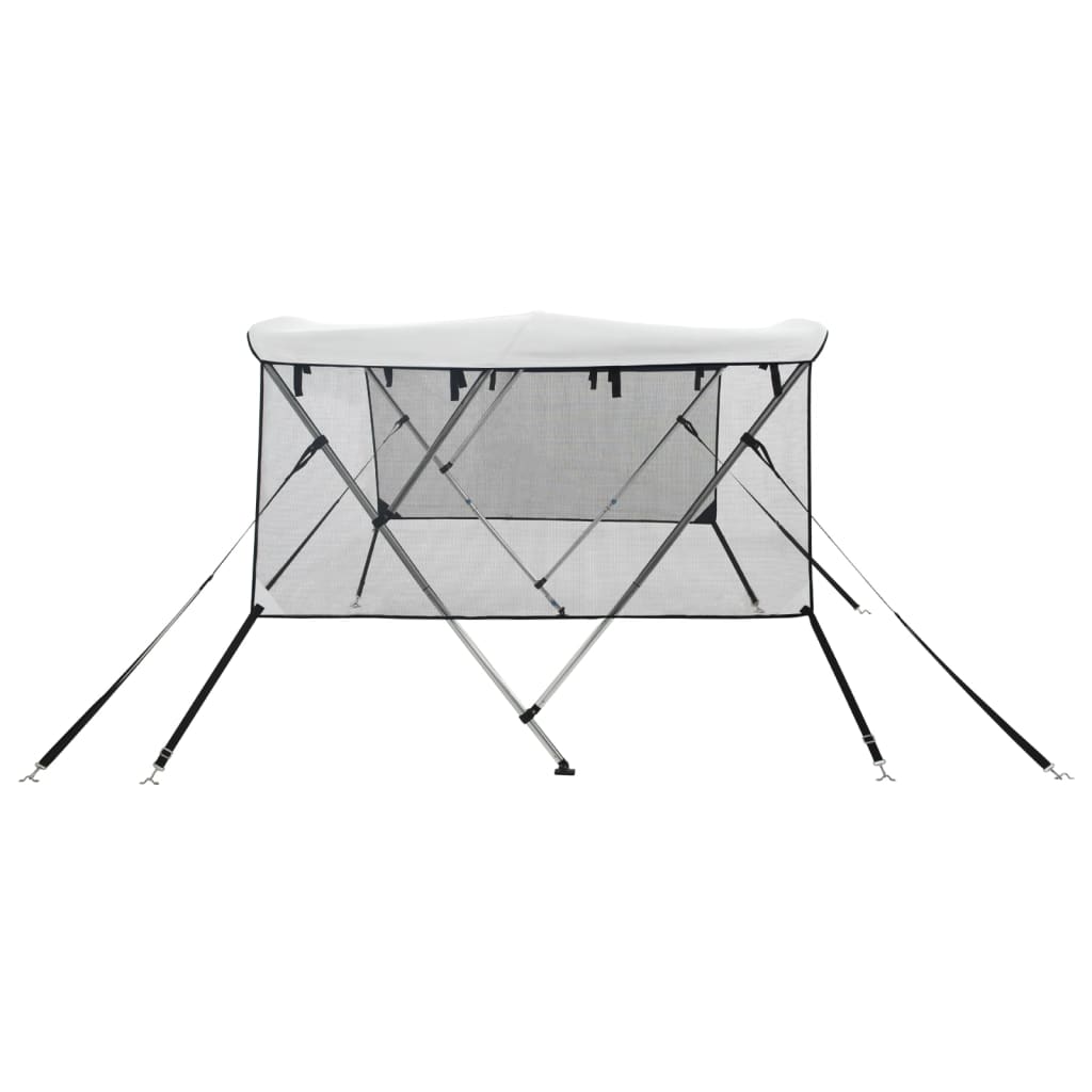 3 Bow Bimini Top with Mesh Side Panels 183 x (170 182) x 137 cm