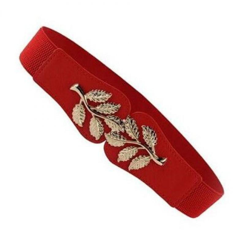 Adjustable Chic 4cm Decorative Waist Belt With Gold Round Buckle For Womens Fashion