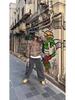 Men's Retro Camouflage Embroidered Hoodie Jacket - Loose Fit, Autumn/Winter Style