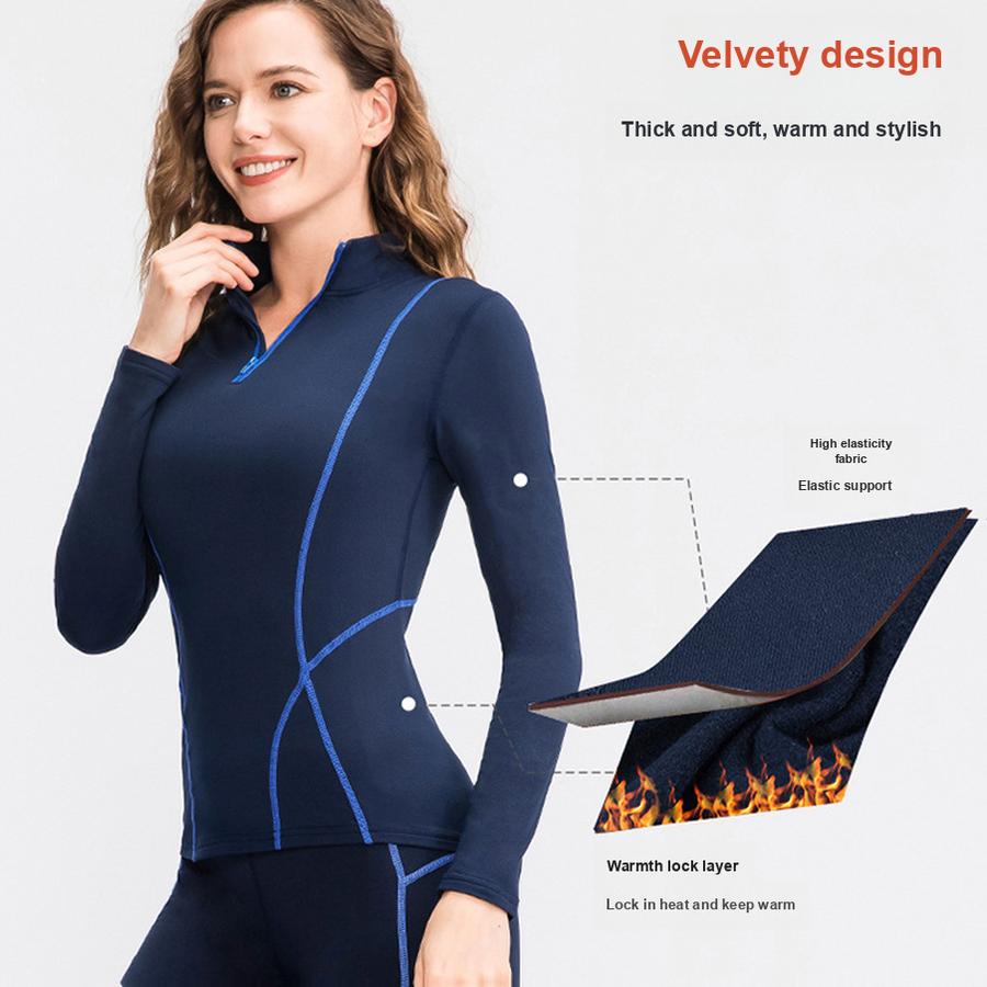 Neue Damen Herbst Winter Fleece Langarm Yoga Workout Laufjacke mit halbem Reißverschluss Hoodie