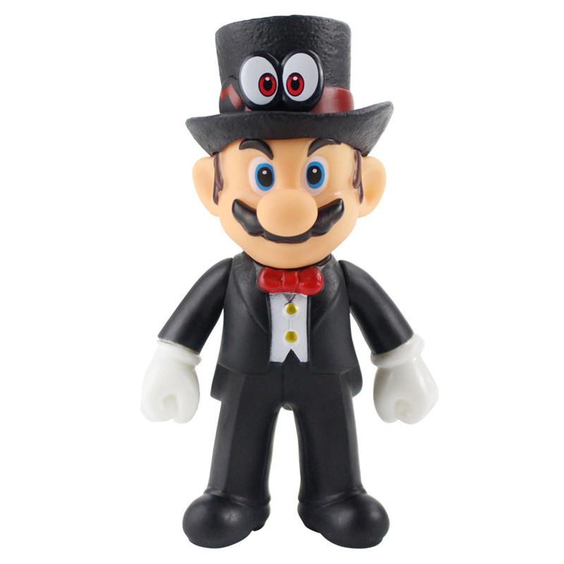 Super Mario Luigi Peach Bowser Yoshi Wario Action Figure Anime Model Toys Cartoon Doll Birthday Gift for Children Kids