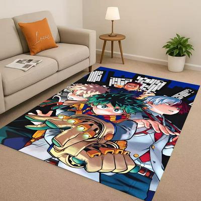 Anime My Hero Academia Bakugou Deku Cartoon Living Room Non-Slip Area Rug Carpet for Bedroom Playroom Sofa,Home Decor Doormat