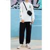 Li Ning X Steven Harrington Collaboration Cartoon Print Fleece Lined Warm Sports Pants Men Bottoms Black AKLRF25-1