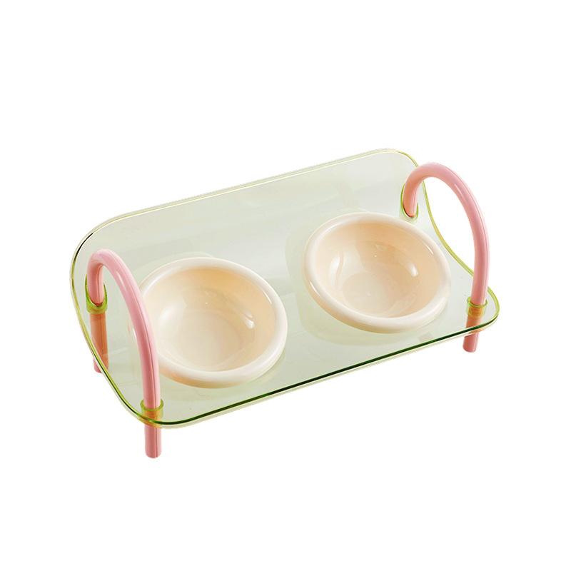 Dopamine Cat Bowl Neck Support Pet Food Dish Anti Spill Double Bowl Pet Supplies Hot Sale