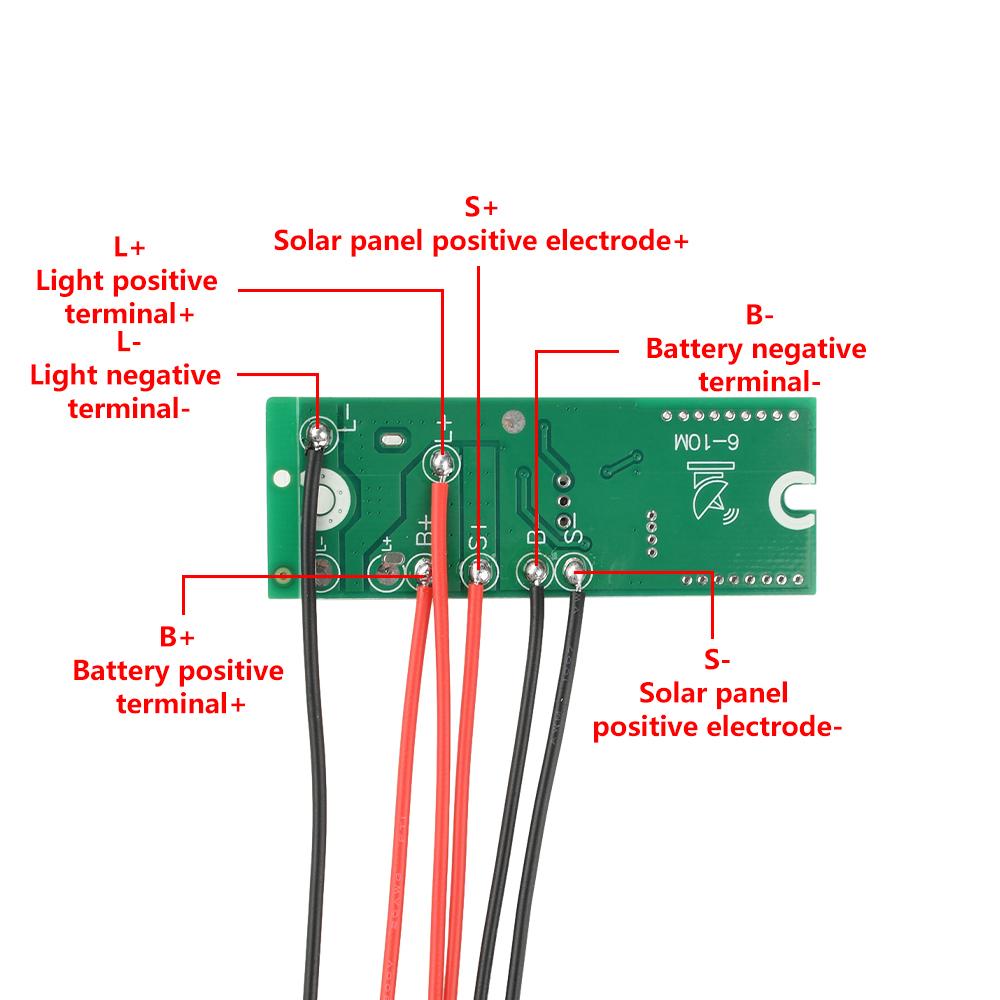 3.2V 3.7V Solar Light Circuit Board Remote Control With Power Off Memory Radar Human Body Sensing Function For 5-10M
