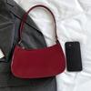 Stylish Solid Color Shoulder Bag, Mini Women'S Underarm Bag, Secure Zipper Wallet, Phe Pouch, Perfect Gift Choice, Fixed Strap