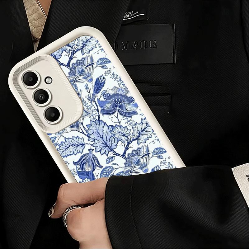 Phone Case for Samsung Galaxy A17 A16 A15 A14 A13 Blue And White Porcelain Pattern A56 A36 A26 A55 A35 A25 A54 A34 A24 A53 A33 A