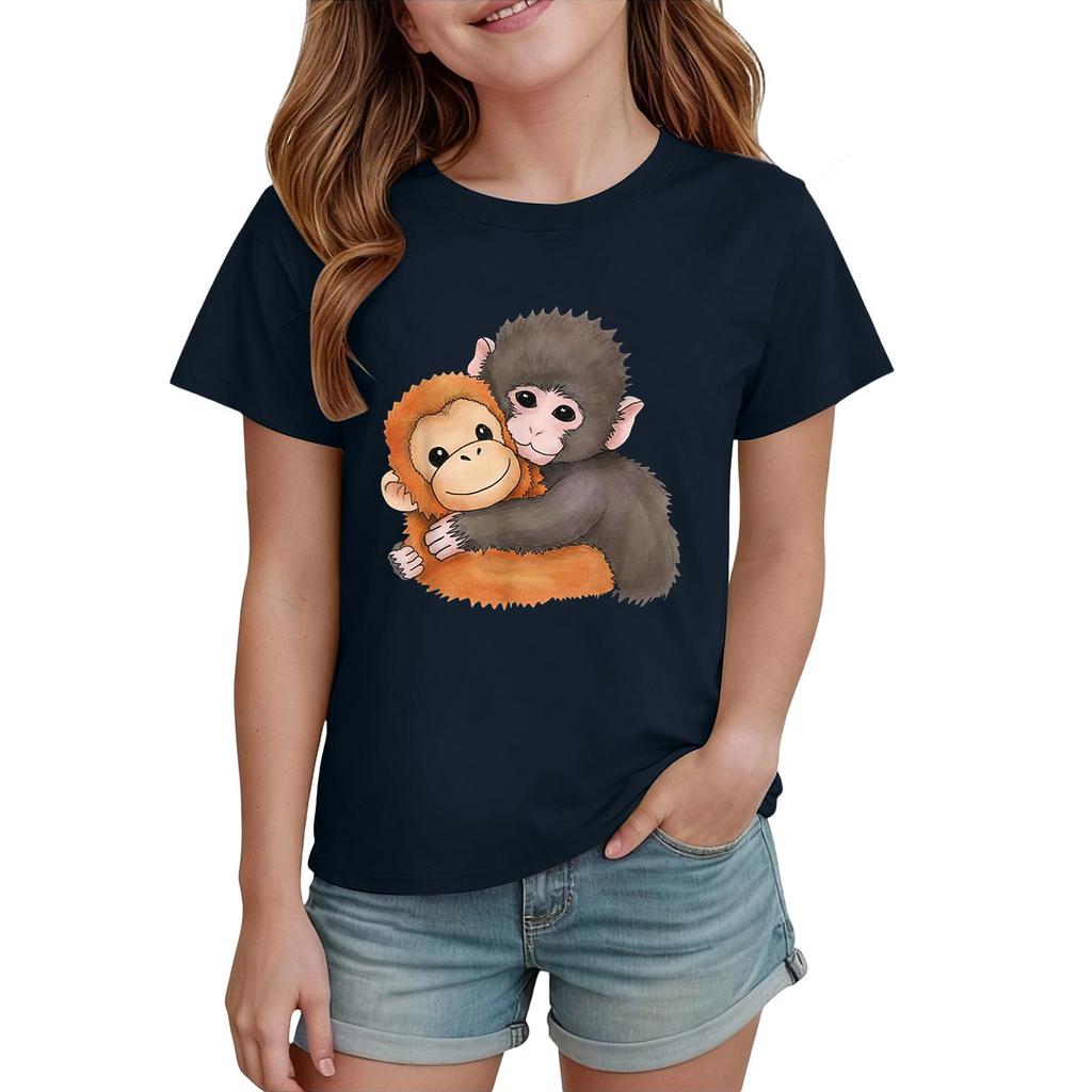 Boys' And Girls' Printed Fashion Casual Short-Sleeve T-Shirts