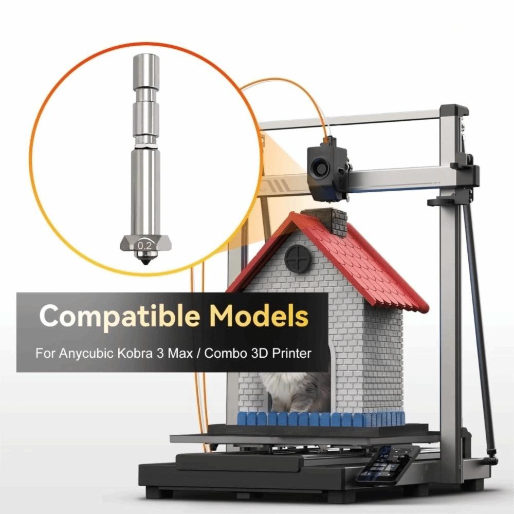 Integrated 3D Printing Nozzle Quick-Swap 3D Printing Parts for Anycubic Kobra 3 Max Combo