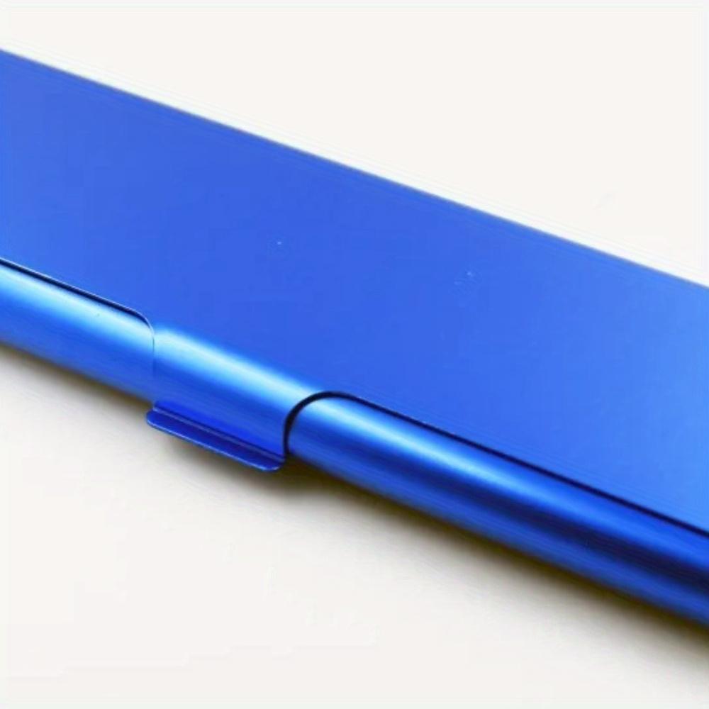 

1 шт. Металлический алюминиевый пенал с логотипом на заказ, студенческий канцелярский бокс, пенал, подарочная коробка, металлический пенал синий