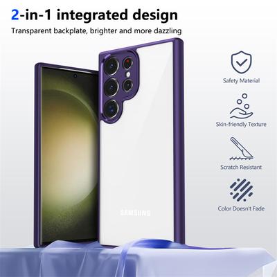 Vysoce kvalitní průhledné zadní akrylové pouzdro pro Samsung iPhone Xiaomi Redmi pro Samsung Galaxy S25 S24 Ultra S23 FE A56 A36 A55 A35 kryt silikonový TPU