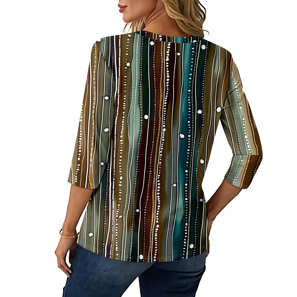 Women's 3/4 Sleeve Shirts Graphic Tees Shirts Casual Basic Tops Pullovers