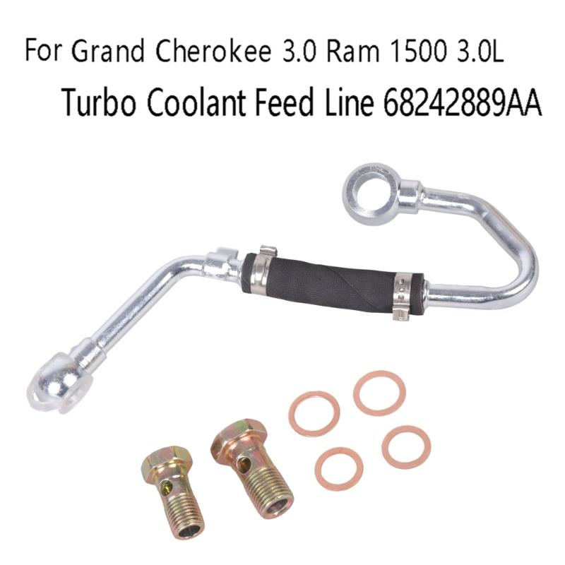 Replace 68242889AA Coolant Feed Line Radiators Cooling Tube Fit for 1500 3.0L Water Feed Tube Heat Resistant