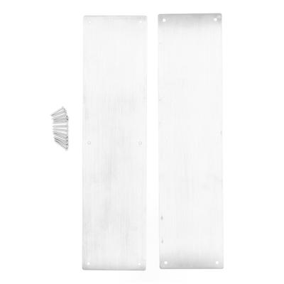 2PCS Placa de Patada para Puerta Decorativa Acero Inoxidable 304 Protección de Puerta Placa de Patada para Puertas Interiores y Exteriores
