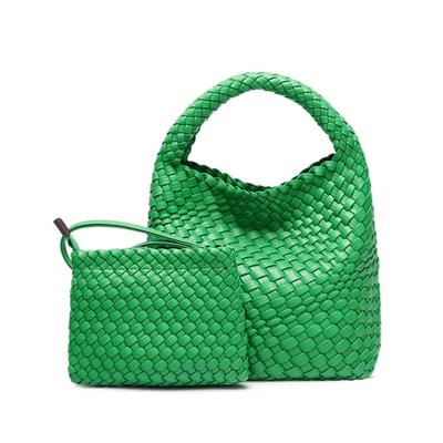 Fashionable Woven Mother-and-child Bag, Solid Color, Versatile and Simple Handbag, Light Luxury and Niche Single-shoulder Crossbody Women's Bag