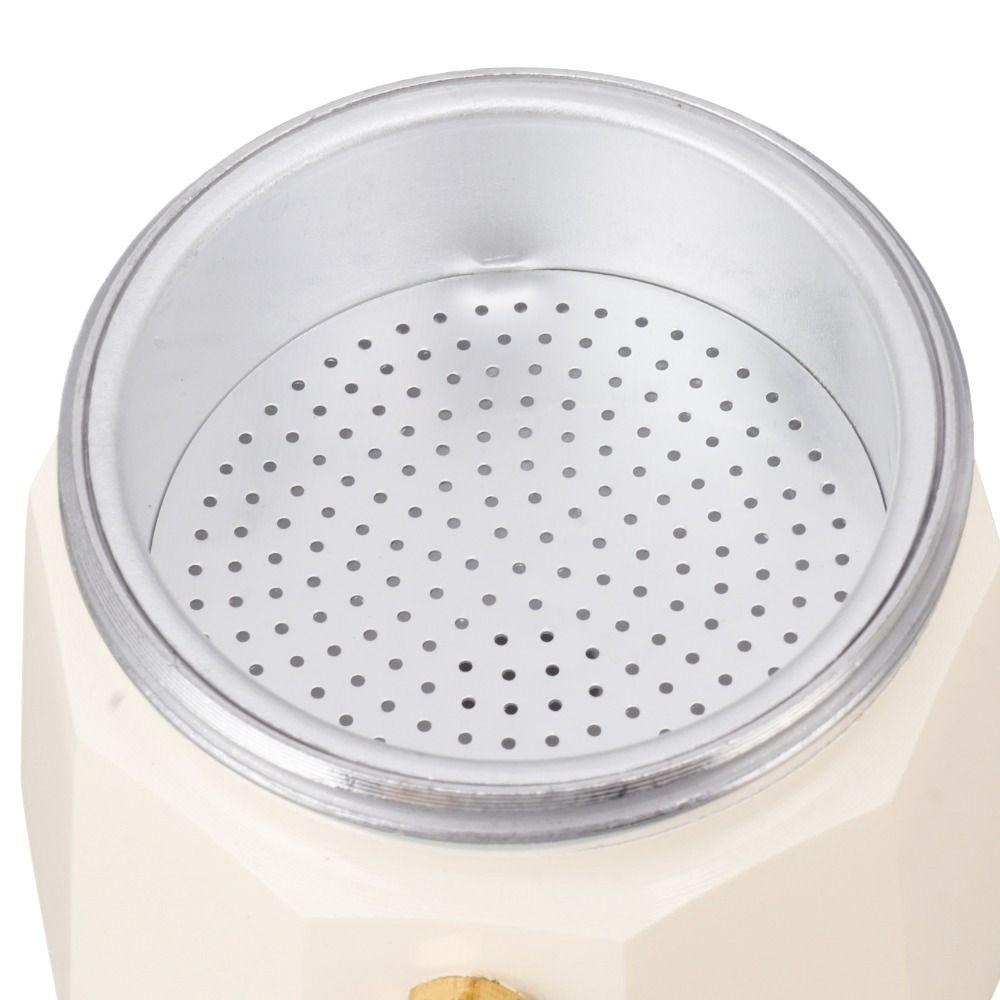 Aluminum Alloy Moka Coffee Maker White Color Italian Coffee Maker Kitchen DIY