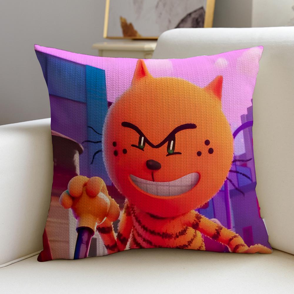 Funny DDog ManS Cushion Cover Breathable and skinfriendly linen pillowcase square removable and washable cushion