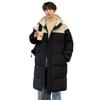 Men's Mid-Length Hooded Cotton-Padded Jacket, Thick Over-the-Knee Winter Coat, Youth Trendy Brand, 2024 New Style.