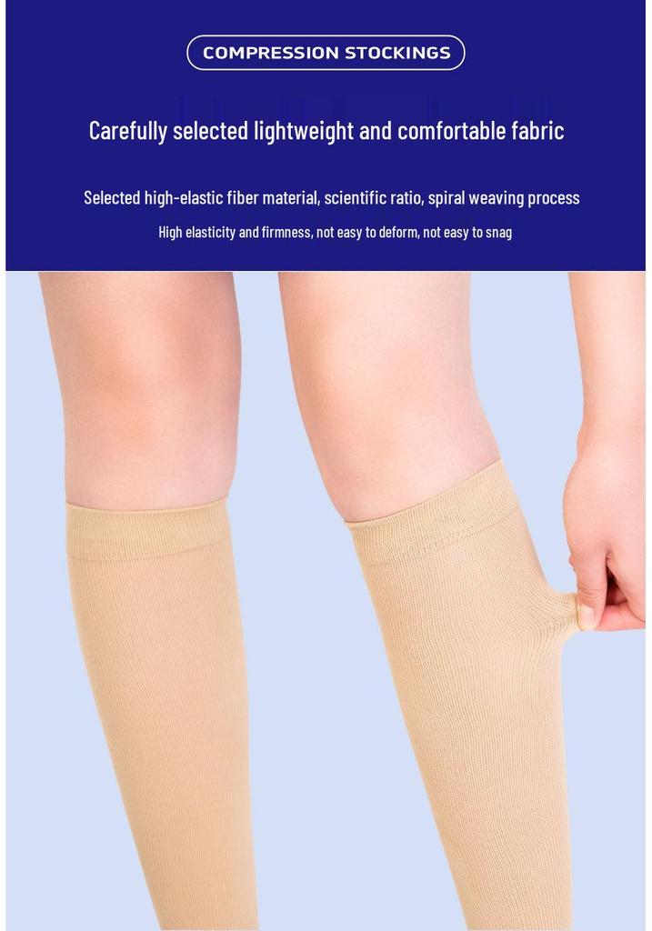 Level 1 Compression Pantyhose: Footed Elastic Stockings for Travel & Long Sitting