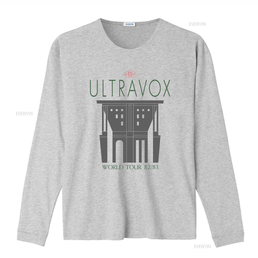 Vintage 1982 1983 Ultravox Světové turné Koncertní tričko Melírovaná šedá M L 80. léta New Wave Synthpopová kapela Merch vintage Vyprané pánské