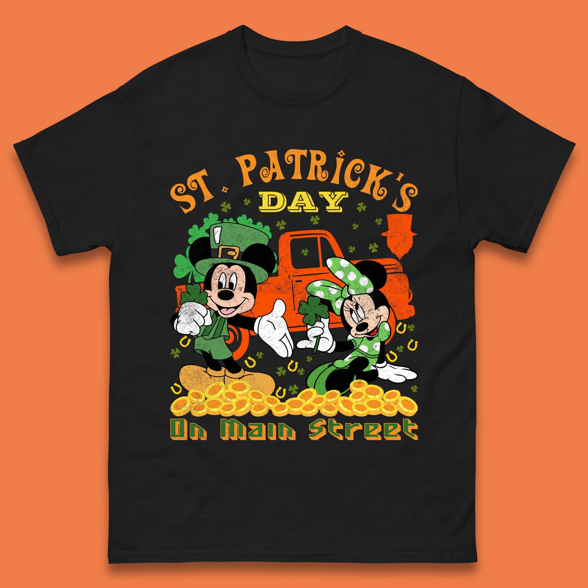 Disney St. Patrick s Day Mens T-Shirt Womens Tops Tees 2XL