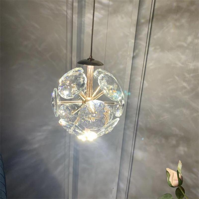 K9 small crystal chandelier bedroom bedside lamp warm atmosphere pendent light luxury crystal wall lamp corridor ceiling lamp