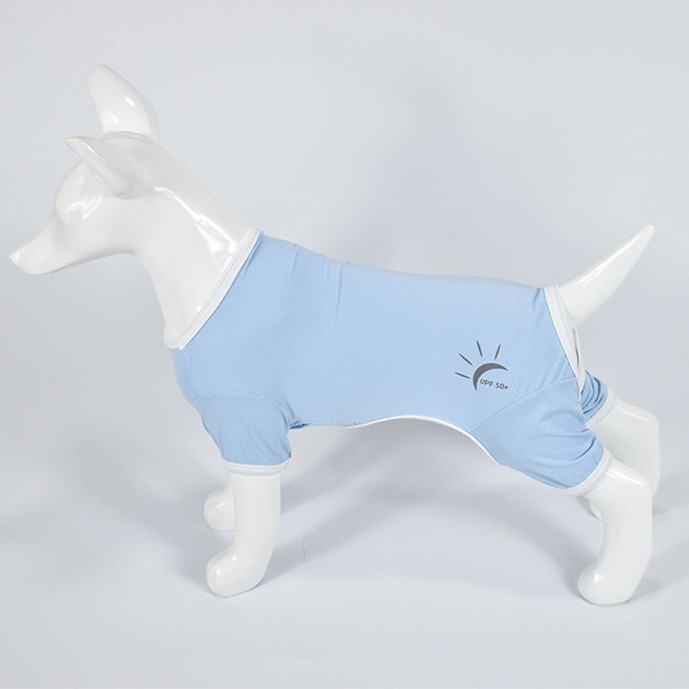 Solid Color Dogs Jumpsuit Four-legged Dogs Apparel Stylish Pet UV Protection Clothes  Outdoor