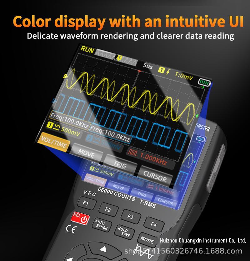 Zoyi ZT-706S Universal 66,000-Count IPS Oscilloscope Multimeter & Signal Generator