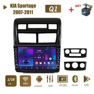Autoradio Android pour KIA Sportage 2007-2011 avec bouton bouton lecteur multimédia de voiture GPS Navigation WIFI 2Din stéréo 1 + 16GB