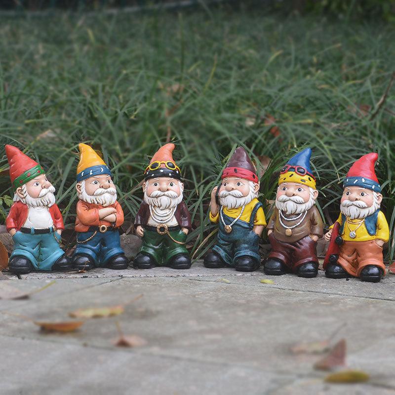 Creative Garden Statues Outdoor Gardening Dwarf Ornaments Resin Crafts Resin Funny Household Desktop Statue Indoor Outdoor Decor
