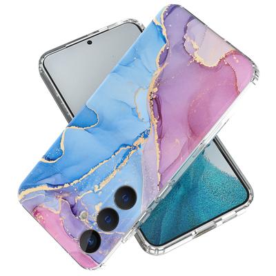 For Samsung Galaxy S24 Phone Case GW18 PC+TPU Back Cover IMD Marble Pattern