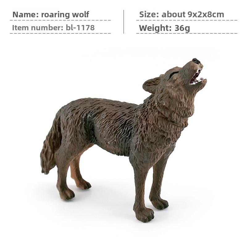 Arktischer Wolf Wildtier PVC Figuren Modelle für Sammler und Natur-Szenen-Dekor