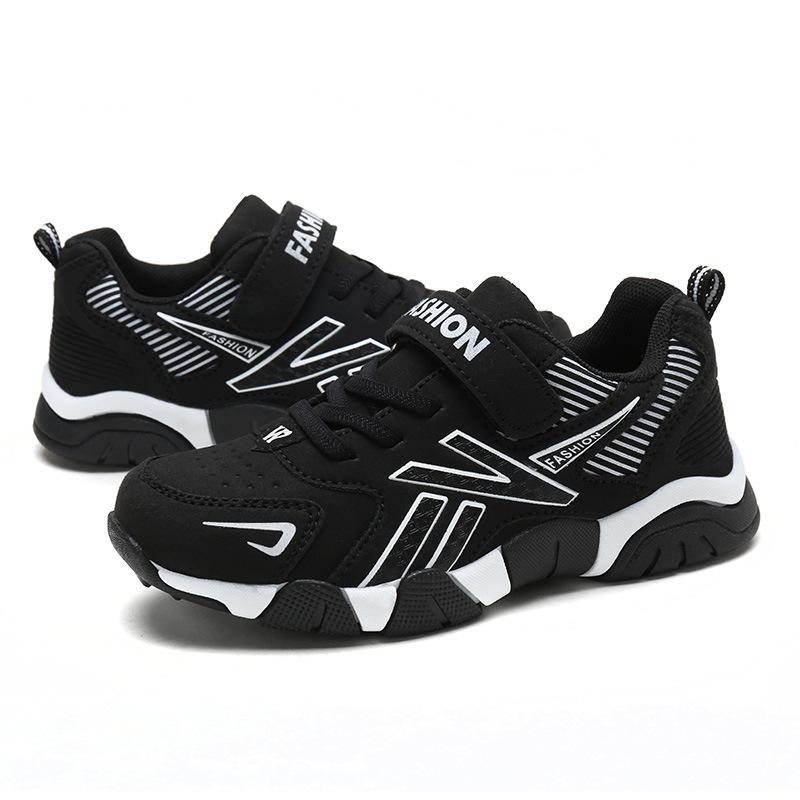 Boys shoes autumn new children's waterproof leather sneakers medium older boys boys non-slip running shoes factory