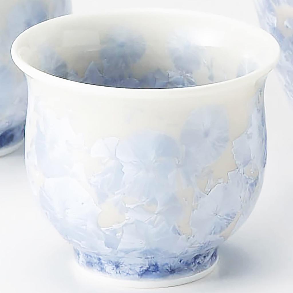 Aito Kyoto Kiyomizu Touan Otaku Sake Flower Crystal Silver KTA835 Ware, Ware, Kiln, Cup, Design, Wisteria,