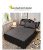 Komfort-Bettrock-Set mit Spitzensaum - Hautfreundliche Bettwäsche, Einzel-/Doppelbett