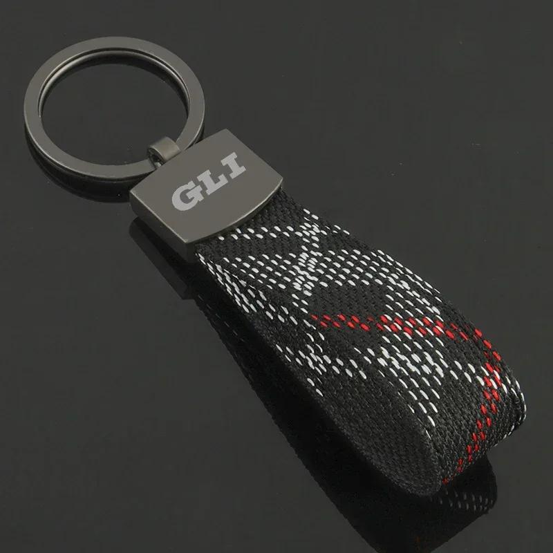 

Car Sticker Hot For Ford New Oxford Webbing Car Styling Keychain Pendant Key Ring For Volkswagen GLI Logo Beetle Sharan Sagitar